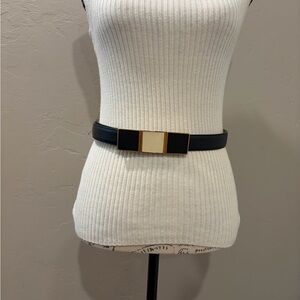 Doncaster Black Belt with Gold Accent